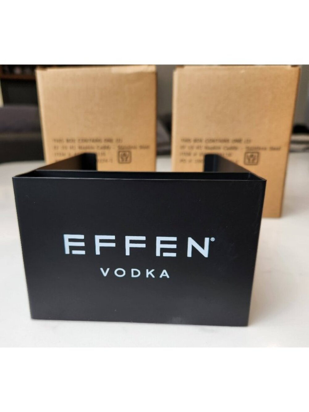 Effen Vodka Metal Napkin Holders Barware Bar Accessories Lot of 2 NEW